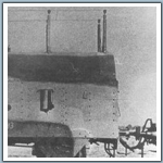 antena radiostacji RKD na dachu wagonu szturmowego 